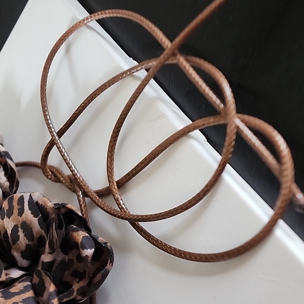 ZARA Double Flower Animal Print Necklace - Picture 12 of 16